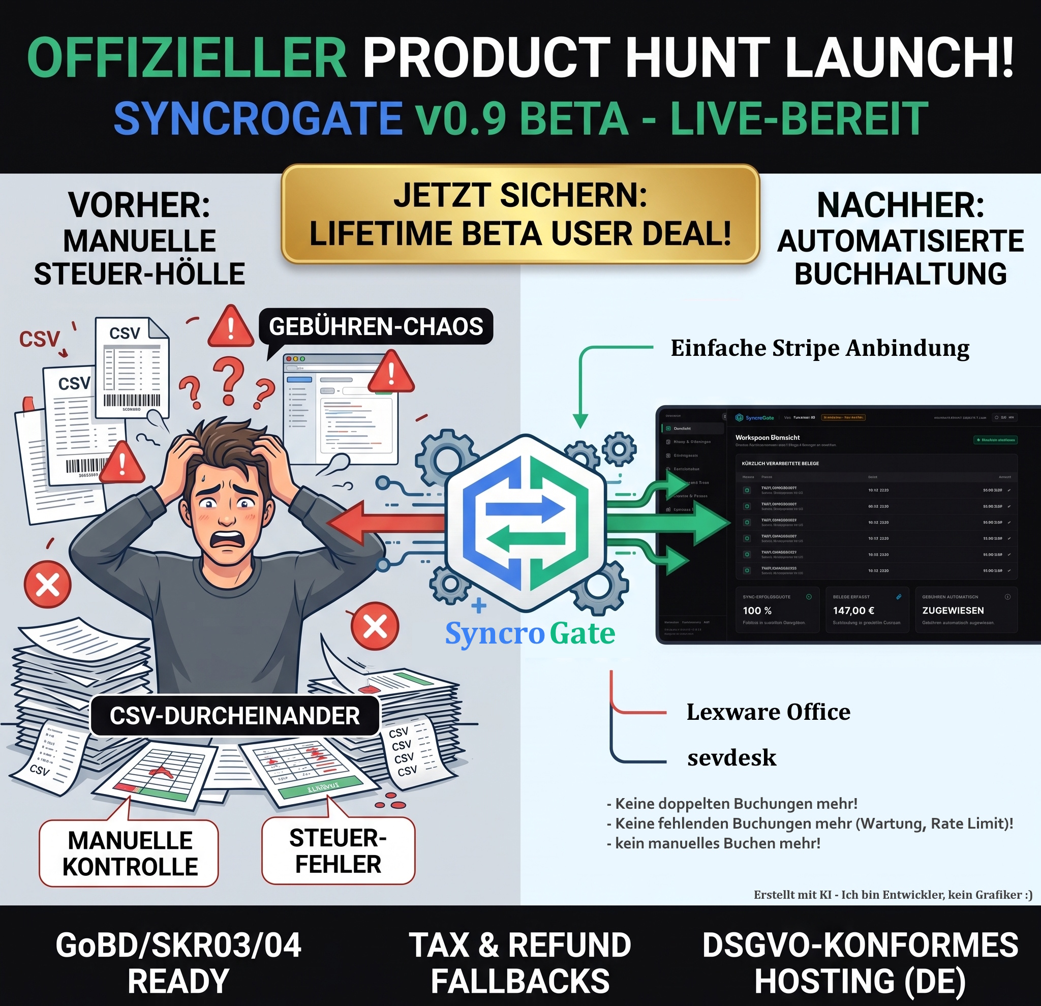 SyncroGate v0.9 Beta - Product Hunt Launch